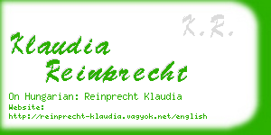 klaudia reinprecht business card